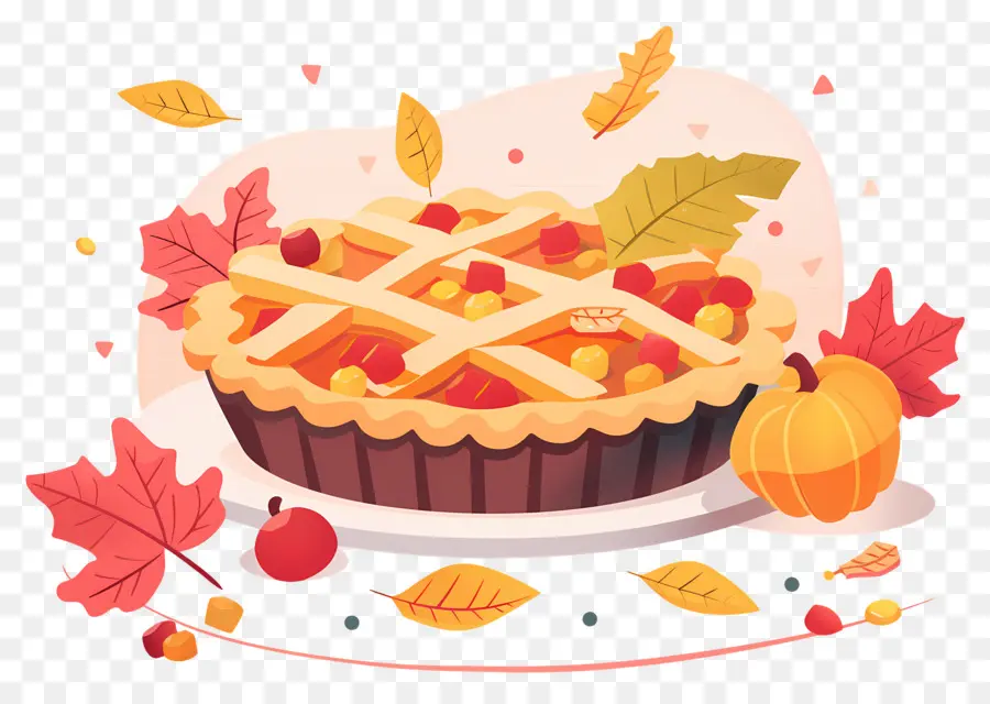 Pastel De Acción De Gracias，Pastel De Otoño PNG