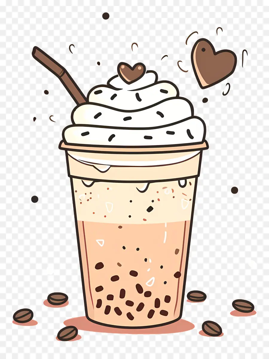 Café Caliente，Café Helado Con Crema PNG