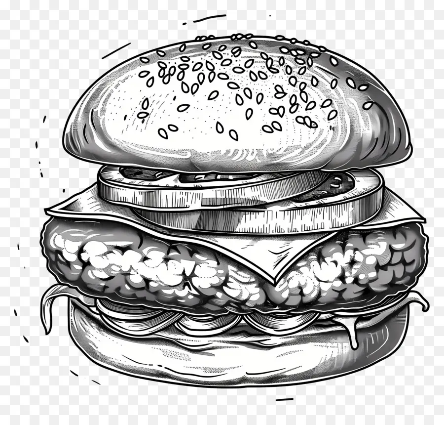 Esquema De Hamburguesa，Hamburguesa PNG