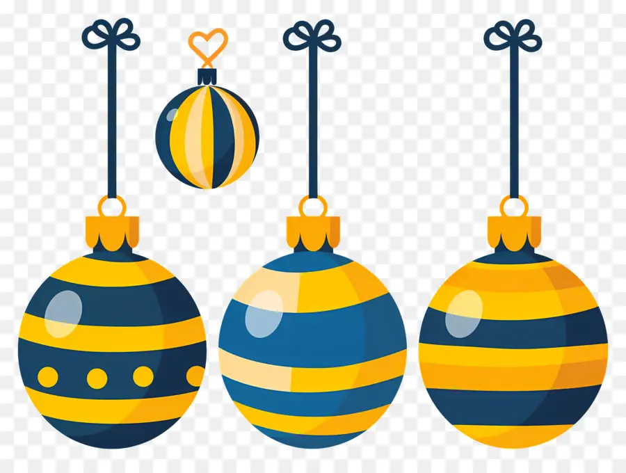 Bolas De Navidad Colgantes，Adornos Navideños PNG