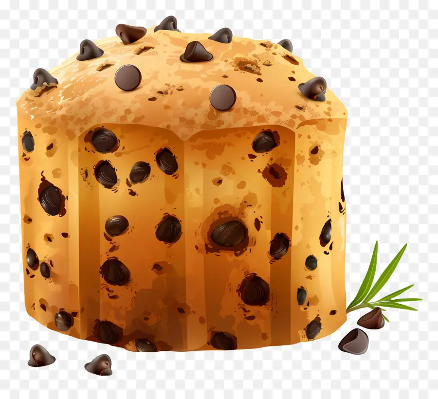 Panetón，Muffin Con Chispas De Chocolate PNG