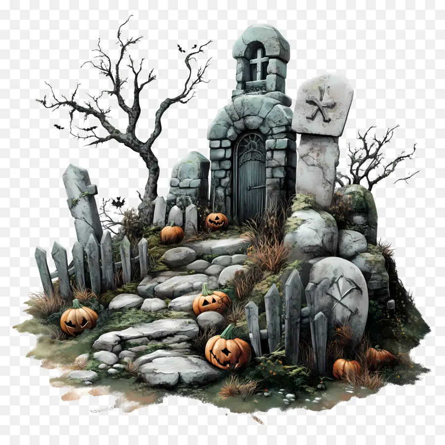 Cementerio De Halloween，Cementerio Embrujado PNG