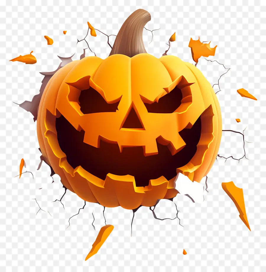 Plantilla De Pancarta De Halloween，Calabaza Negra PNG