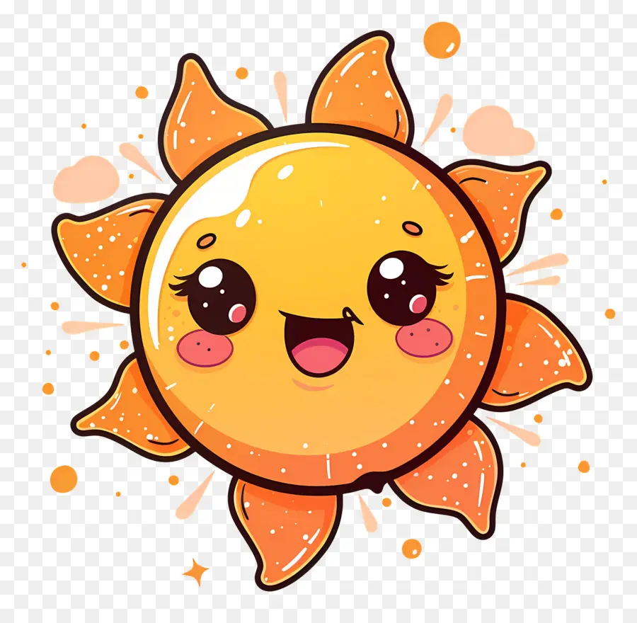 Sol Kawaii，Sol Sonriente PNG