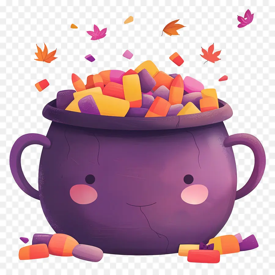 Dulces De Halloween，Olla Morada PNG