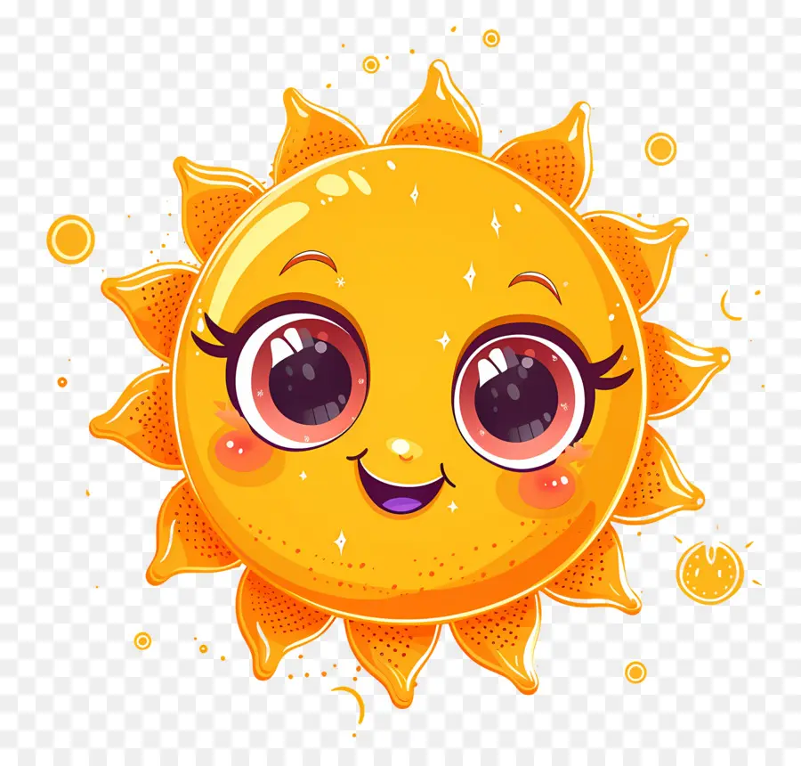 Sol Kawaii，Sol Sonriente PNG