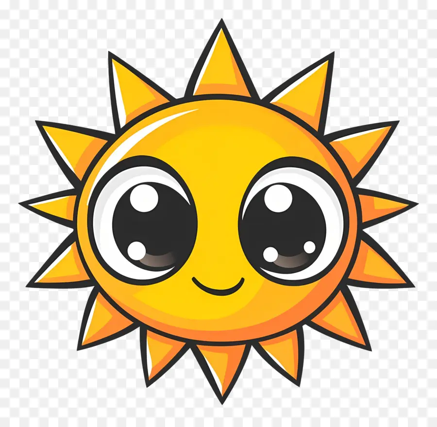 Sol Kawaii，Sol Guiñando Un Ojo PNG