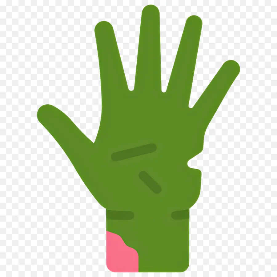 Mano De Halloween，Mano Zombie Verde PNG