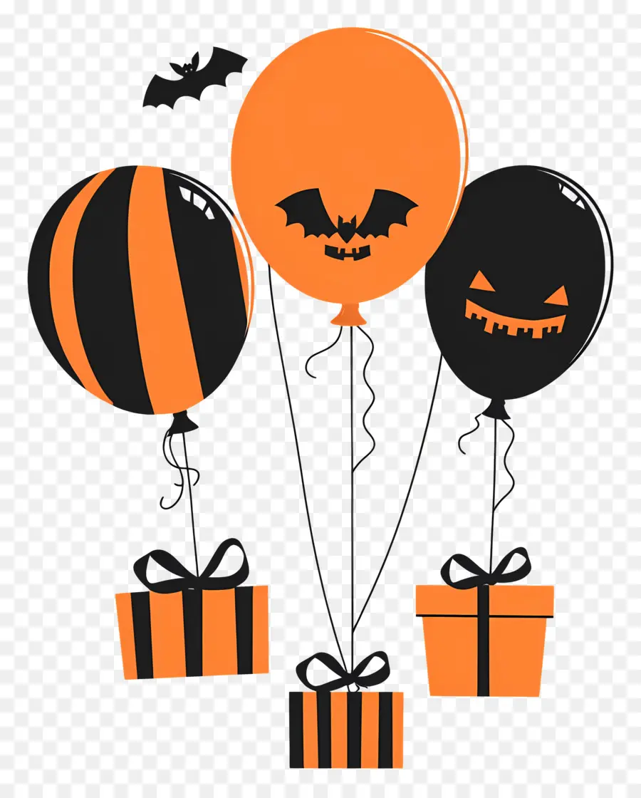 Globos De Halloween，Regalos PNG