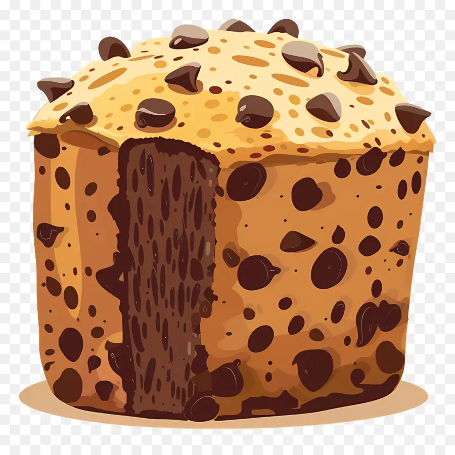 Panetón，Panettone Con Chispas De Chocolate PNG