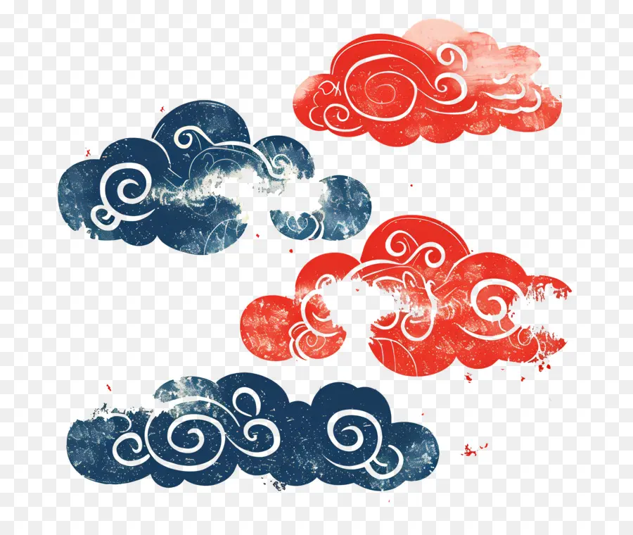 Nubes Auspiciosas，Nubes Decorativas PNG