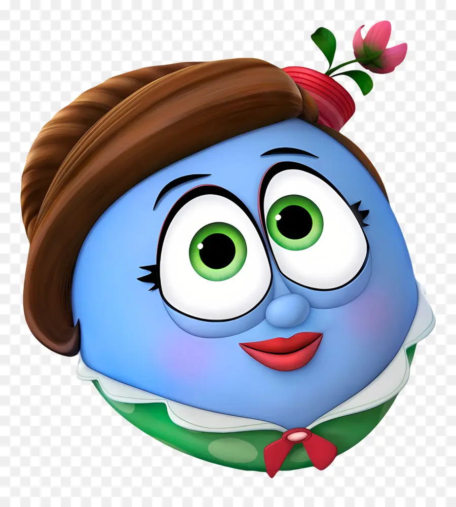 Veggietales，Carácter Azul PNG