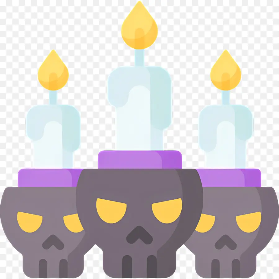 Velas De Halloween，Velas De Calavera PNG