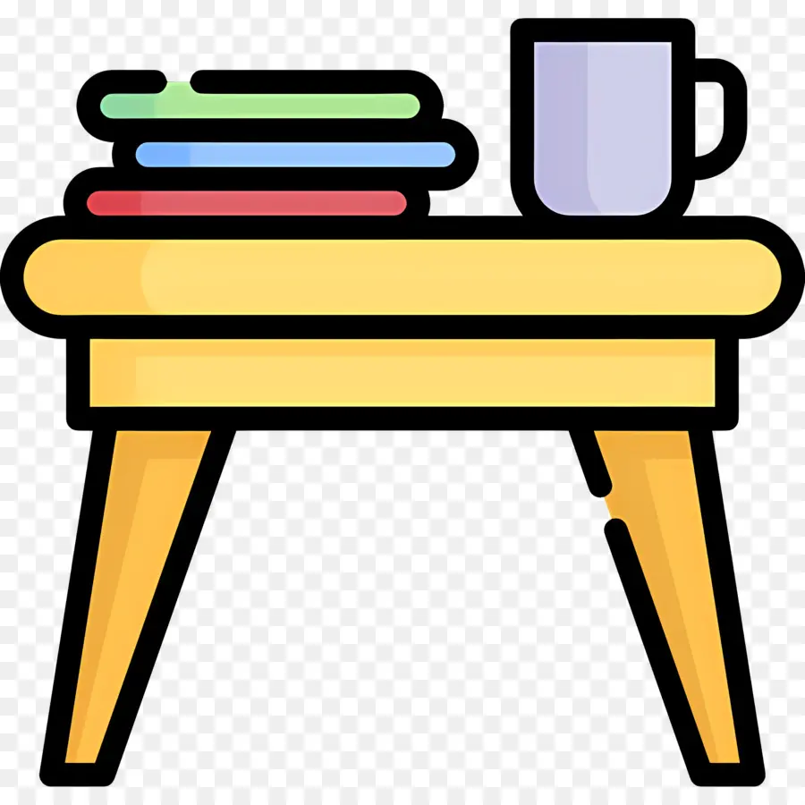 Mesa De Centro，Mesa Con Libros PNG