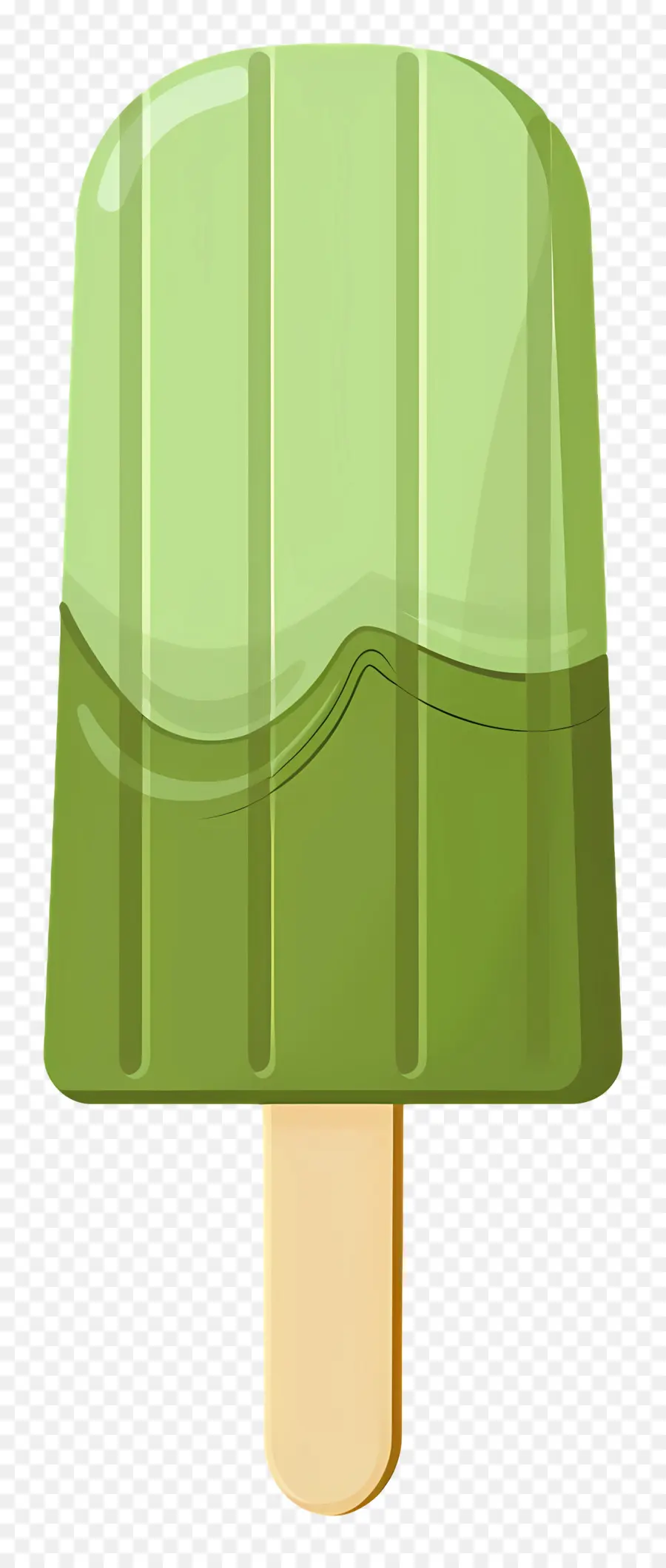 Helado De Matcha，Paleta Verde Simple PNG