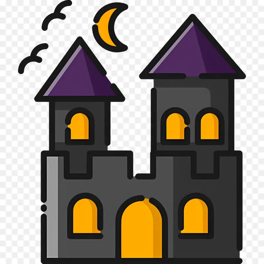 Castillo De Halloween，Castillo Embrujado PNG