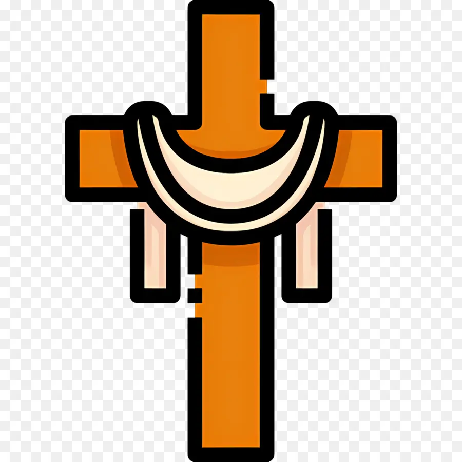 Cruz Cristiana，Cruz Con Cortina PNG