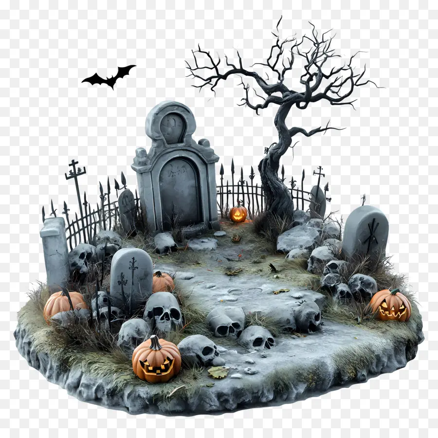 Cementerio De Halloween，Cementerio Espeluznante PNG