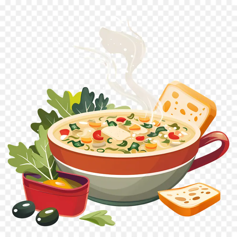 Comida Deliciosa，Sopa De Verduras PNG