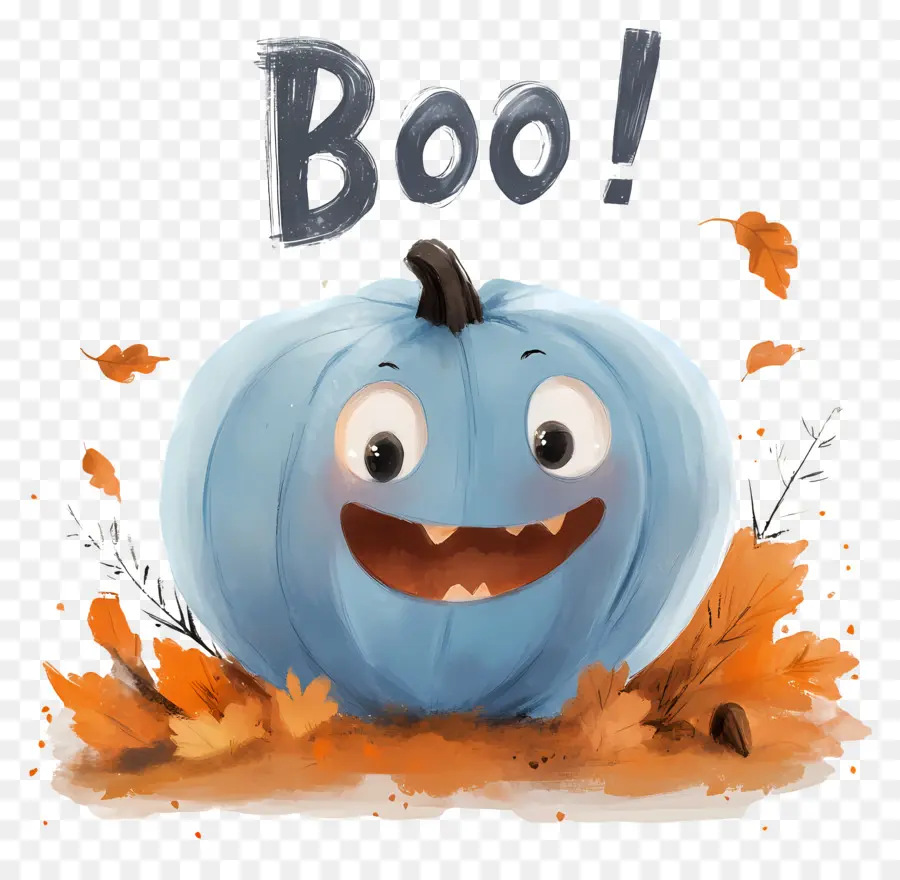 Abucheo De Halloween，Calabaza Azul PNG