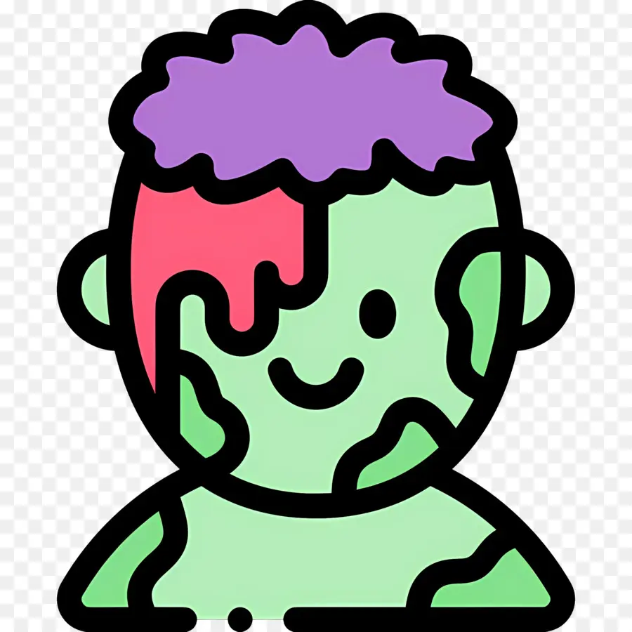 Zombie De Halloween，Cara De Zombie Verde PNG