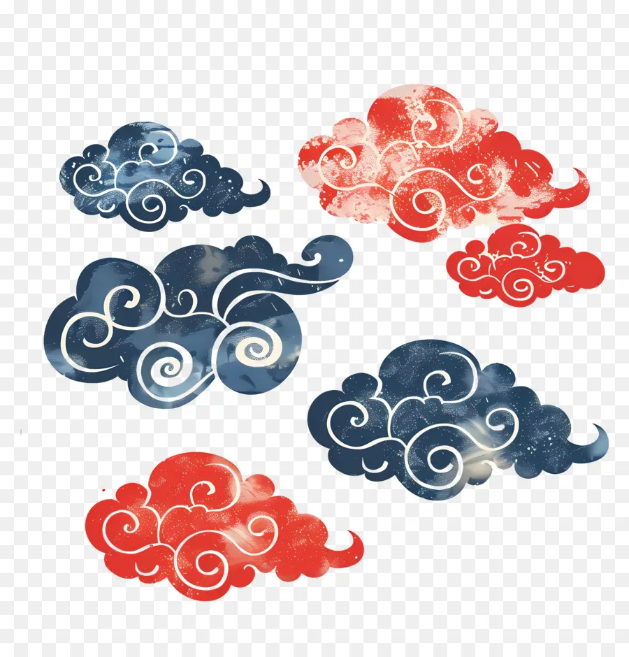 Nubes Auspiciosas，Nubes Decorativas PNG