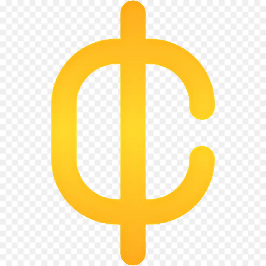 Símbolo Del Centavo，Símbolo De Centavo Amarillo PNG