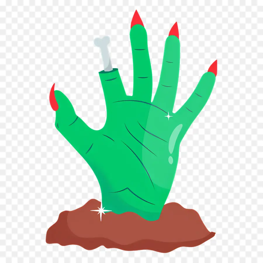 Mano De Halloween，Mano Zombie Con Uñas PNG