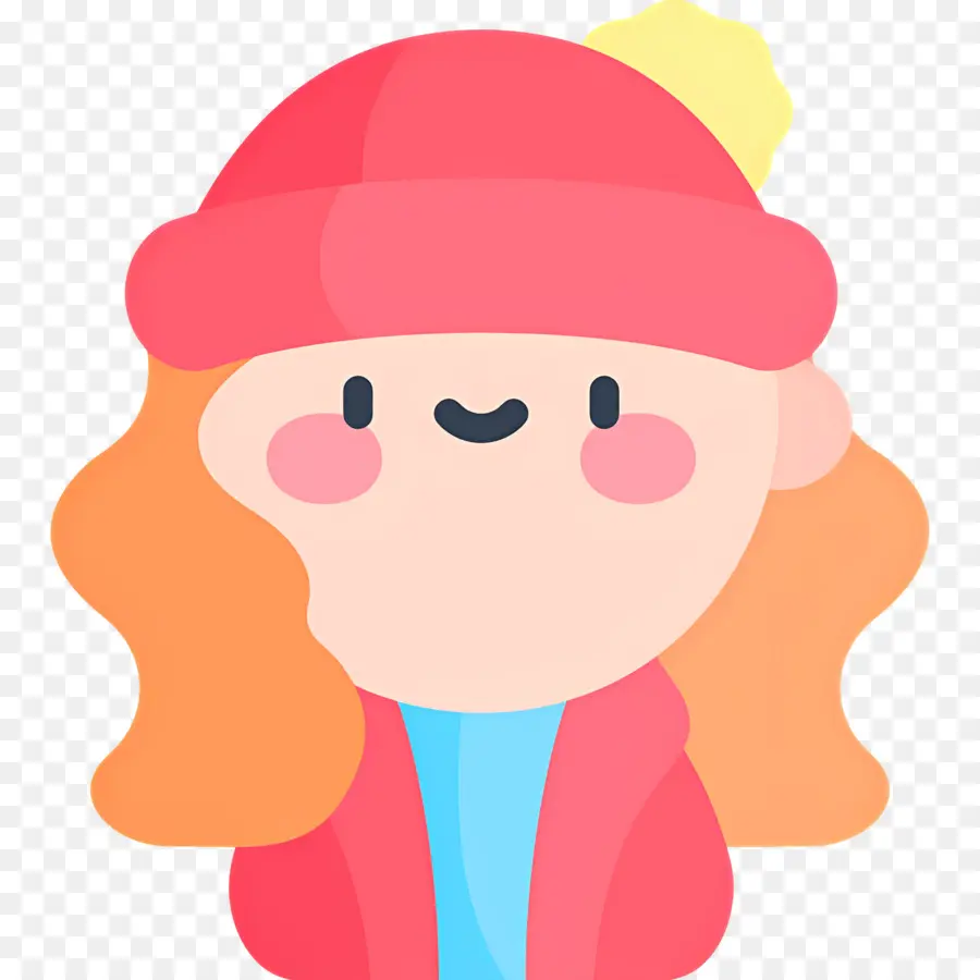 Niña，Chica De Dibujos Animados Con Sombrero Rojo PNG