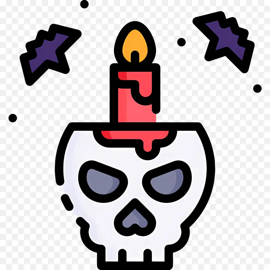 Velas De Halloween，Vela Calavera PNG