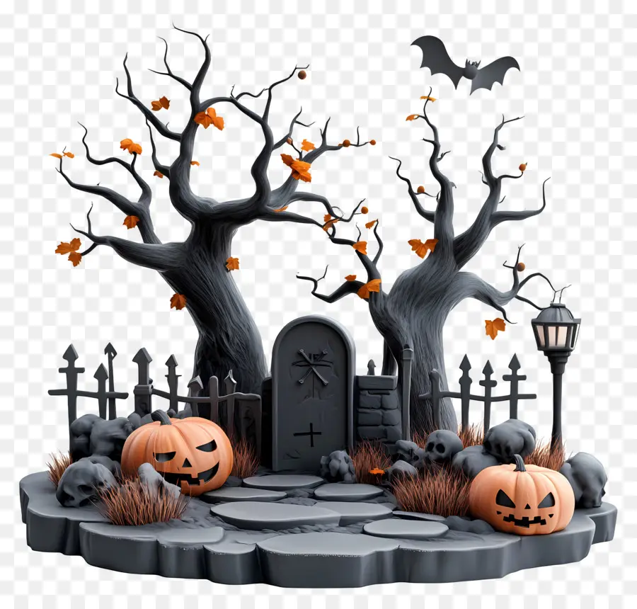 Cementerio De Halloween，Cementerio Espeluznante PNG