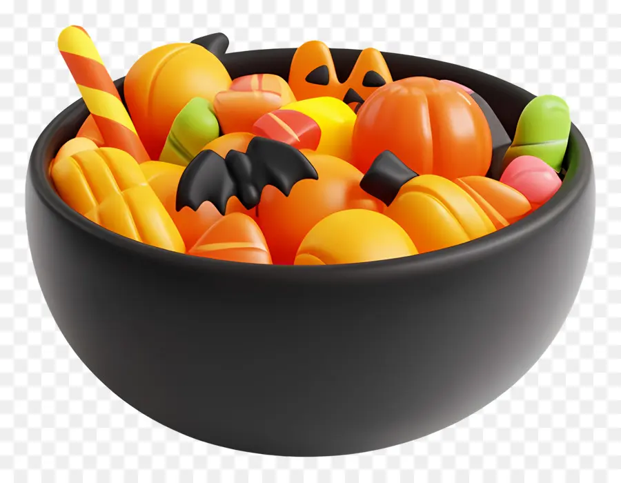 Dulces De Halloween，Tazón De Dulces De Halloween PNG