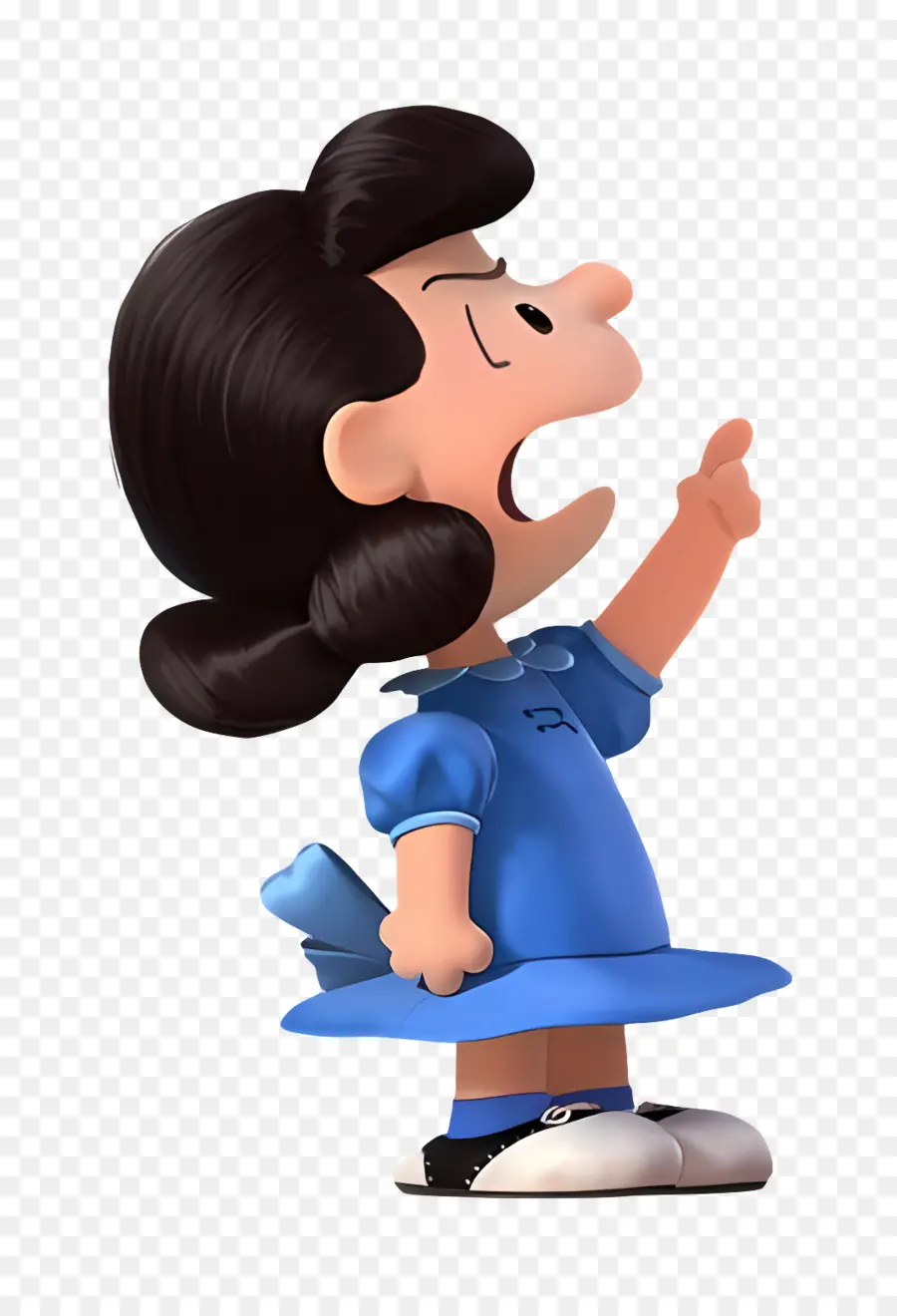 Miseria，Chica En Vestido Azul PNG