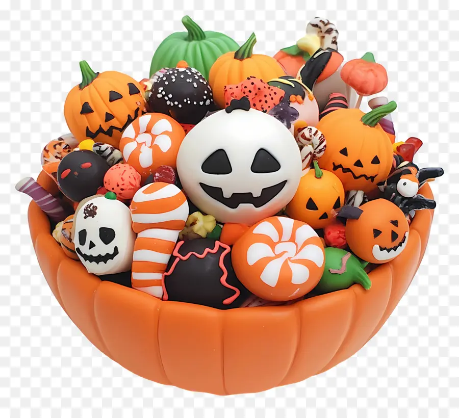 Tazón De Dulces De Halloween，Dulces De Halloween PNG