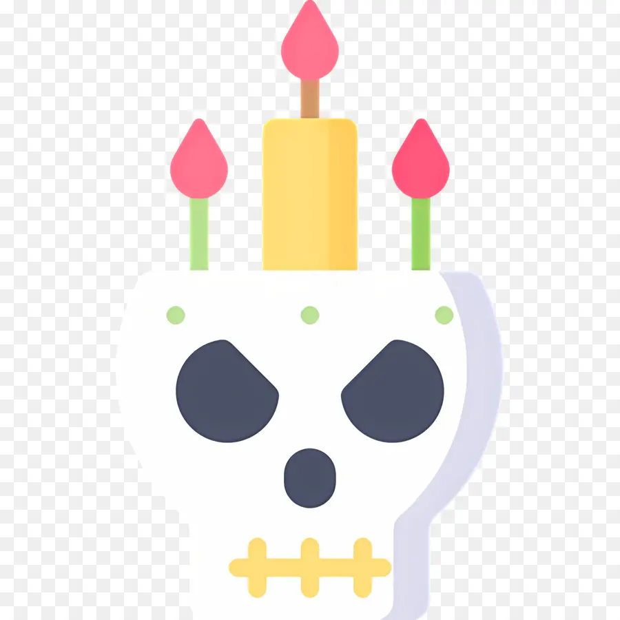 Velas De Halloween，Vela Calavera PNG