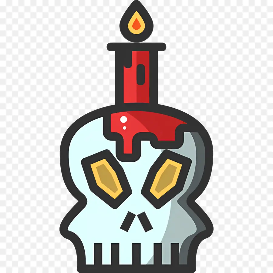 Velas De Halloween，Vela Calavera PNG