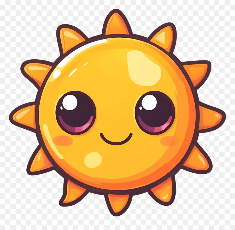 Sol Kawaii，Sol Sonriente PNG