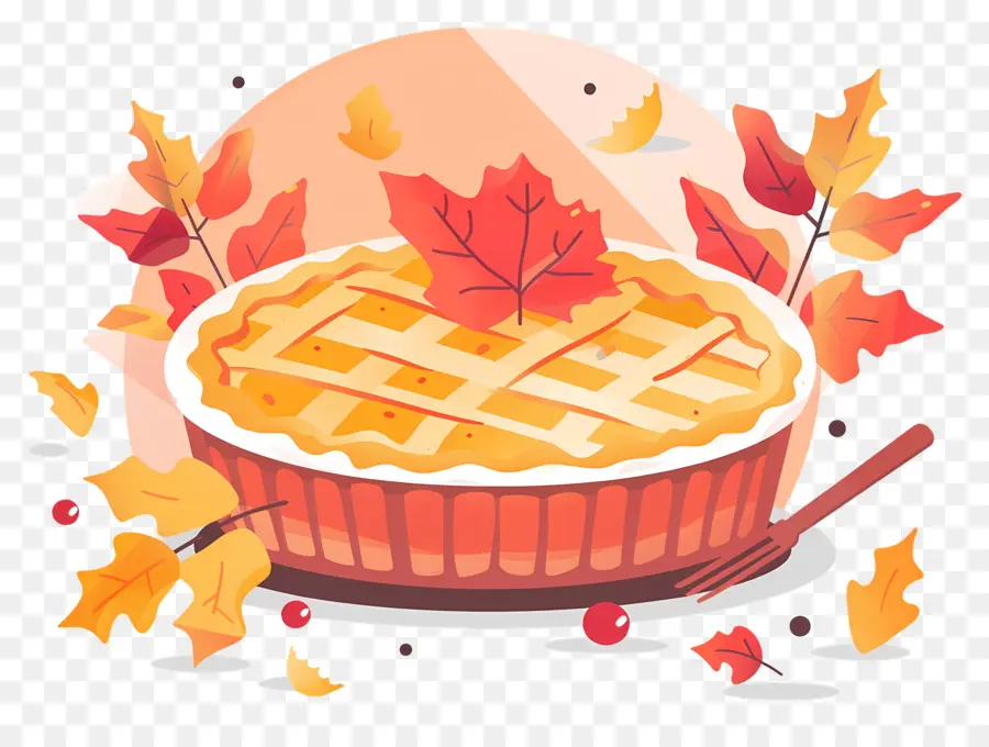 Pastel De Acción De Gracias，Pastel De Otoño PNG