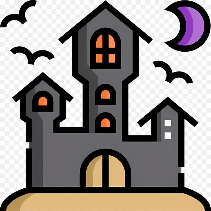 Castillo De Halloween，Casa Embrujada PNG