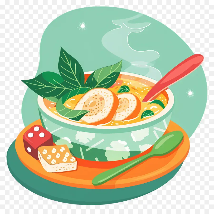 Comida Deliciosa，Tazón De Sopa PNG