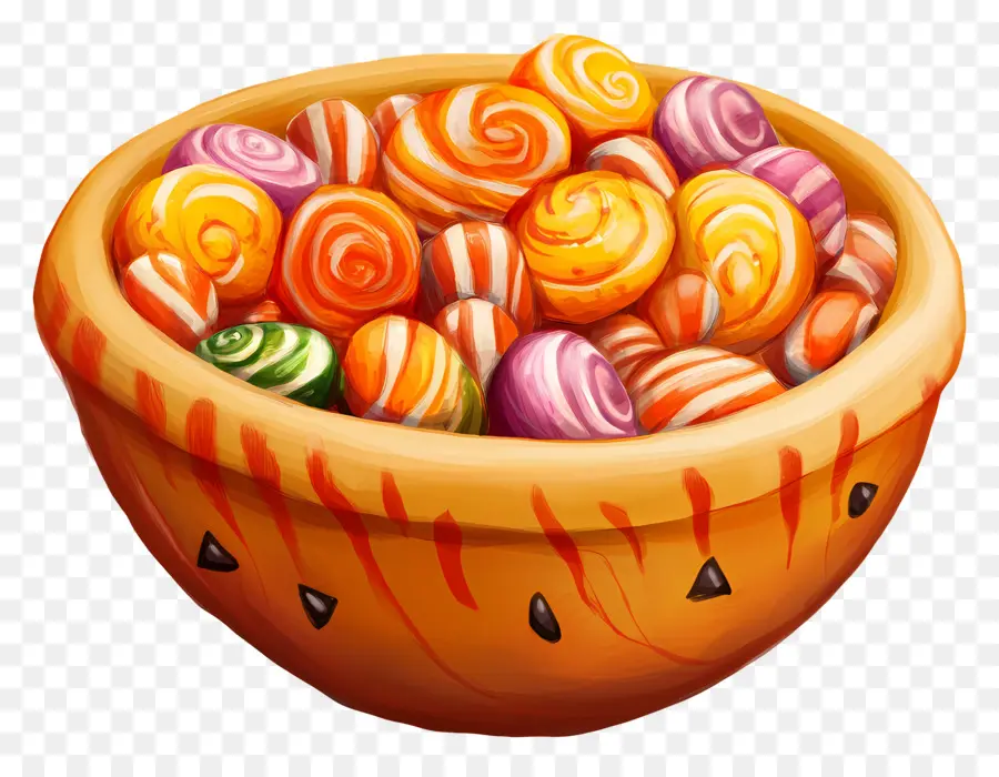 Dulces De Halloween，Tazón De Dulces PNG