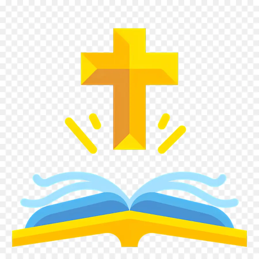 Cruz Cristiana，Cruz Y Libro PNG