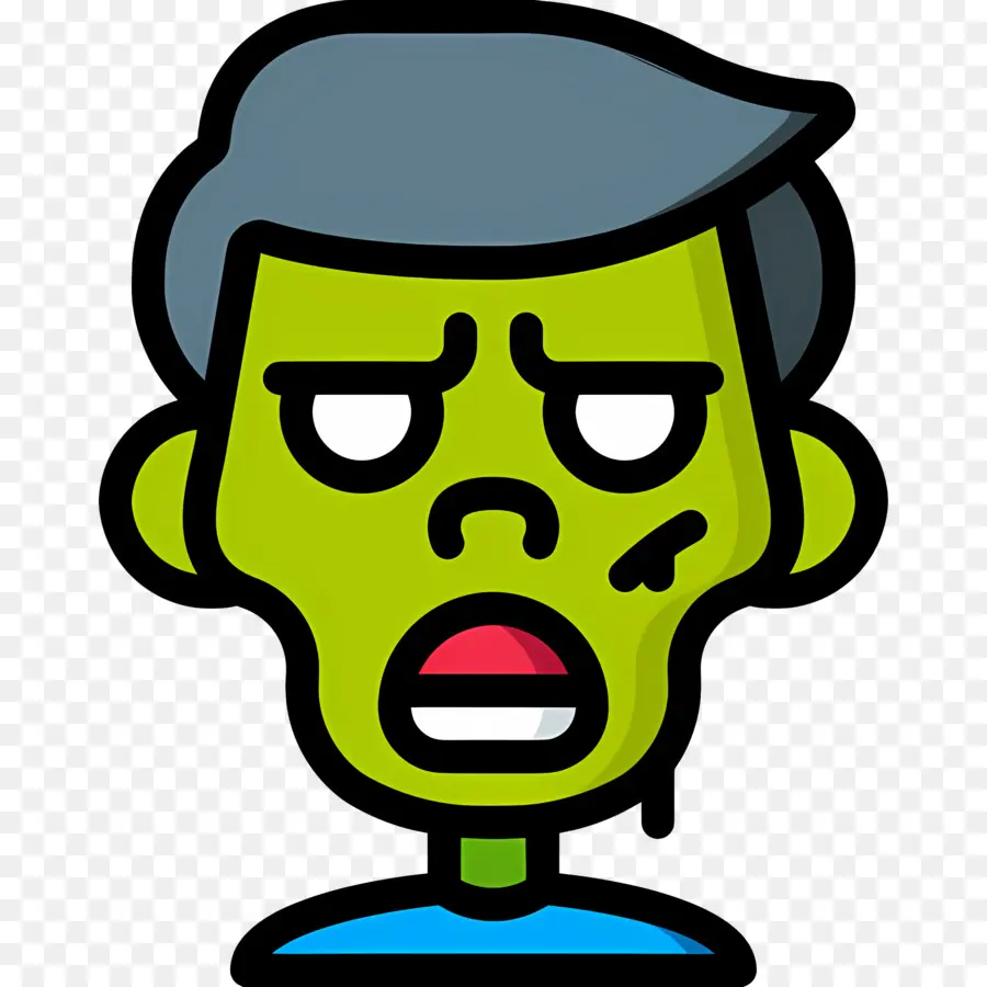 Zombie De Halloween，Cara De Zombi PNG