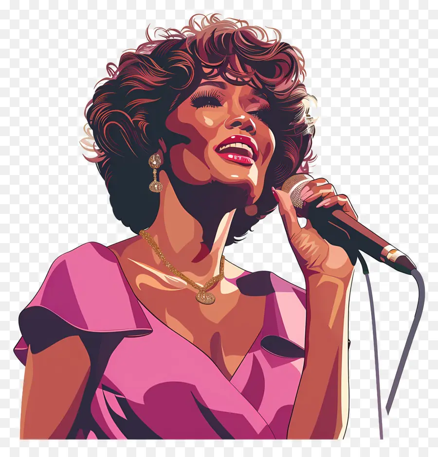 Whitney Houston，Mujer Cantando PNG