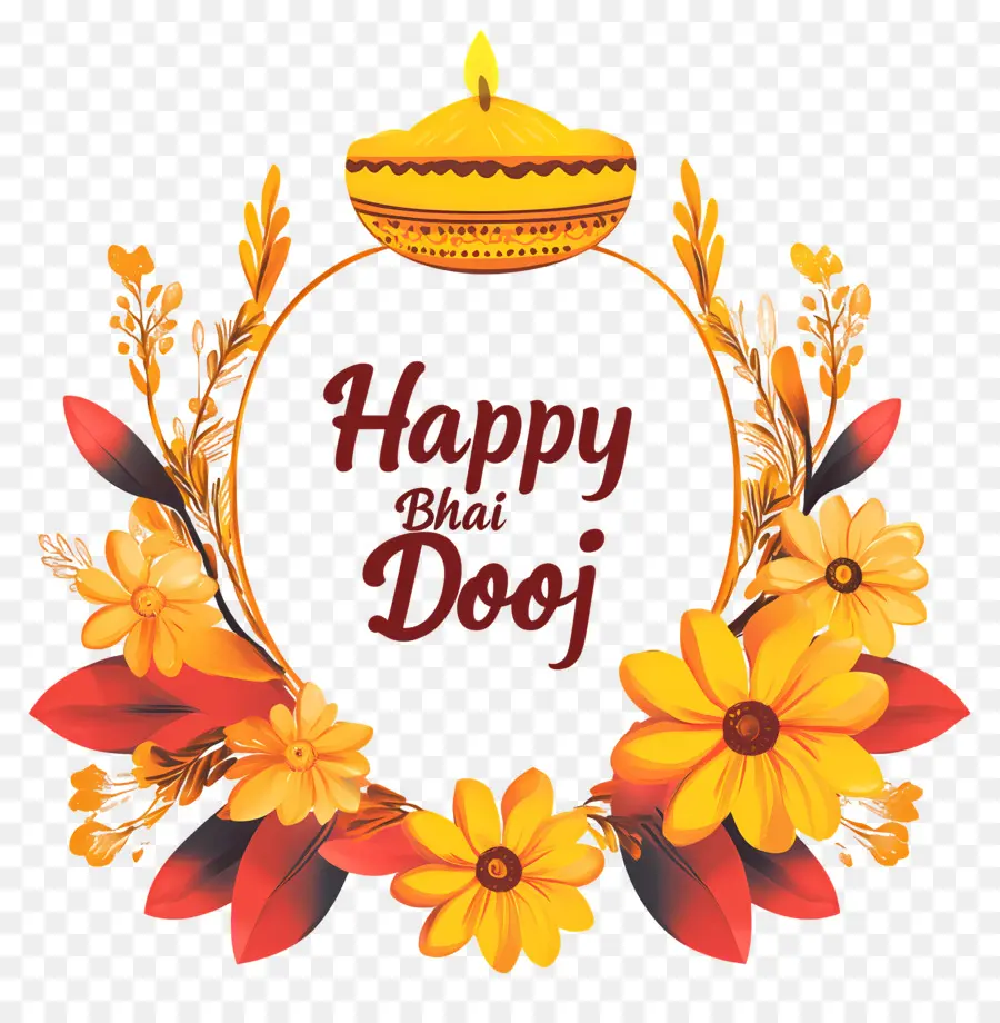 Feliz Bhai Dooj，Corona De Bhai Dooj PNG