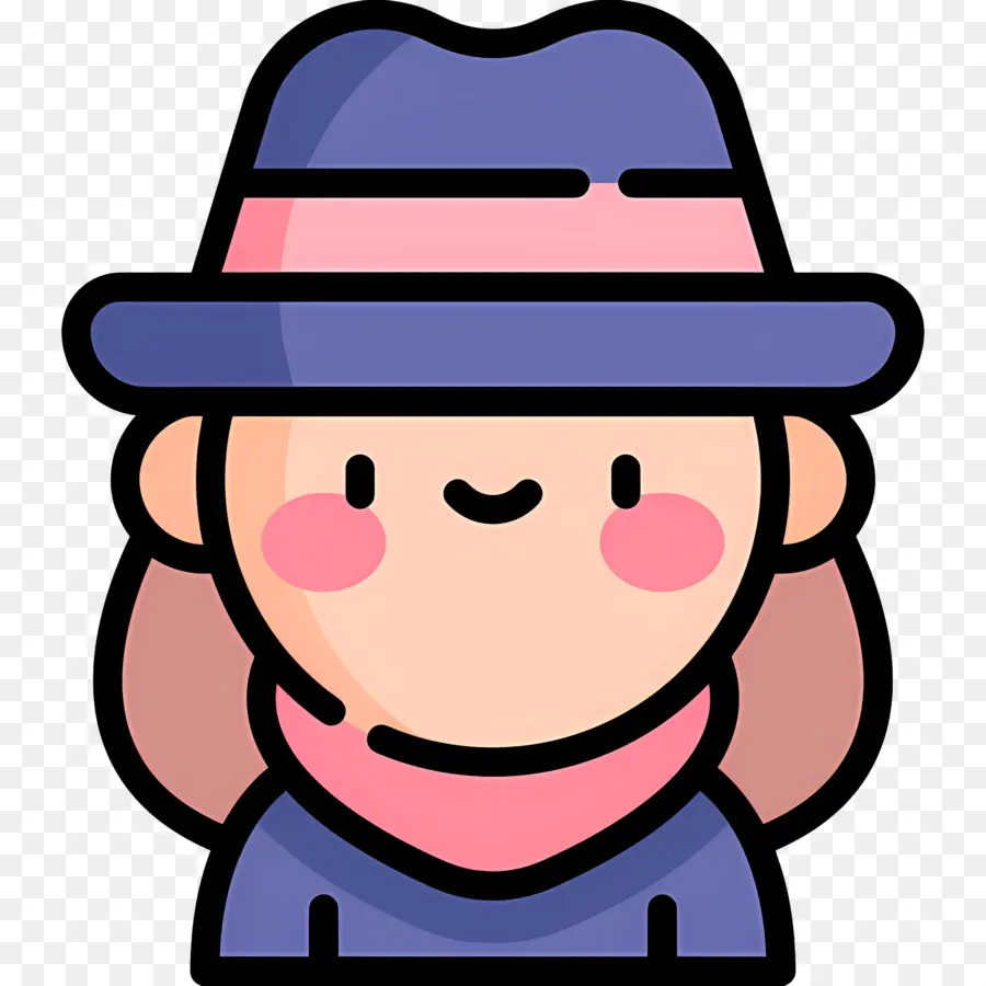 Niña，Persona De Dibujos Animados Con Sombrero PNG