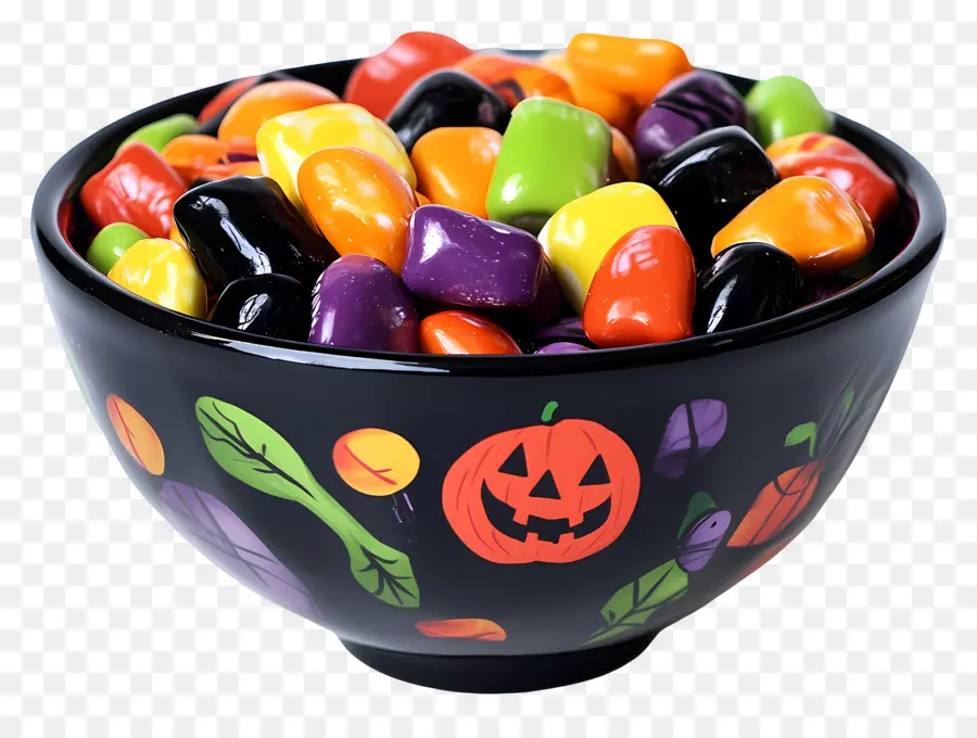 Dulces De Halloween，Tazón De Dulces De Halloween PNG