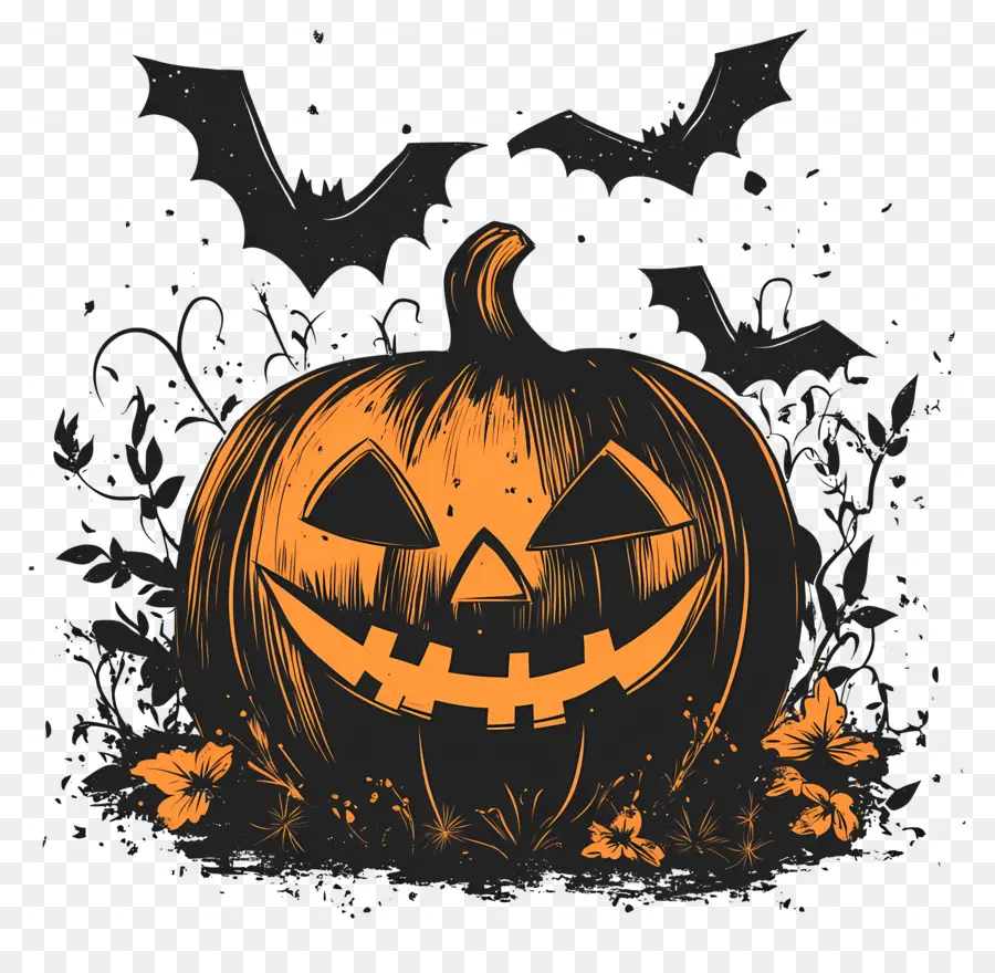 Plantilla De Pancarta De Halloween，Calabaza PNG