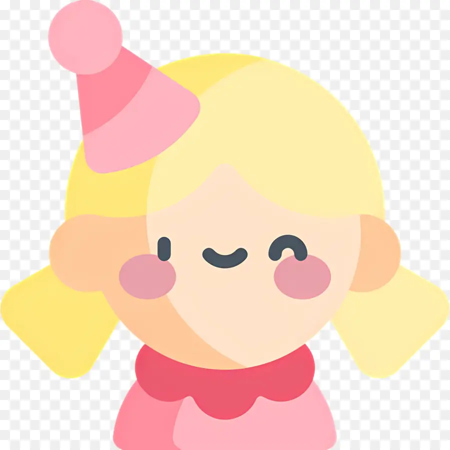 Niña，Chica De Dibujos Animados Con Gorro De Fiesta PNG