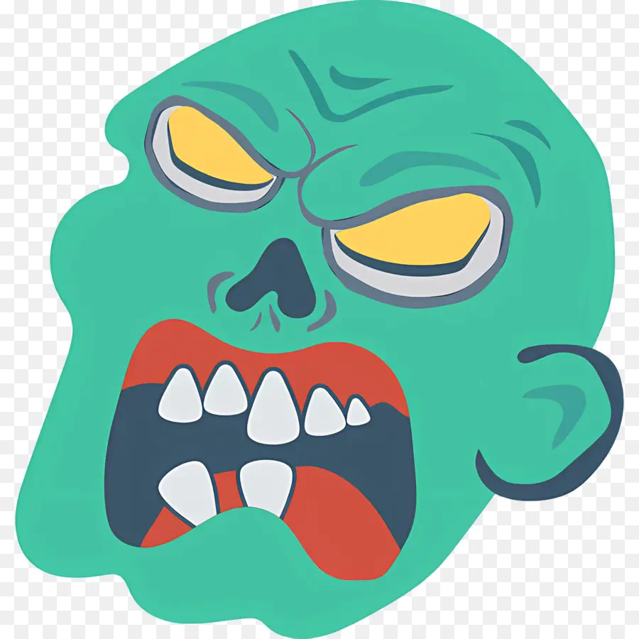 Zombie De Halloween，Cara De Zombi PNG